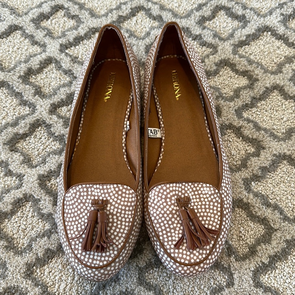 Polka Dot Tassel Loafers NEW (no box)